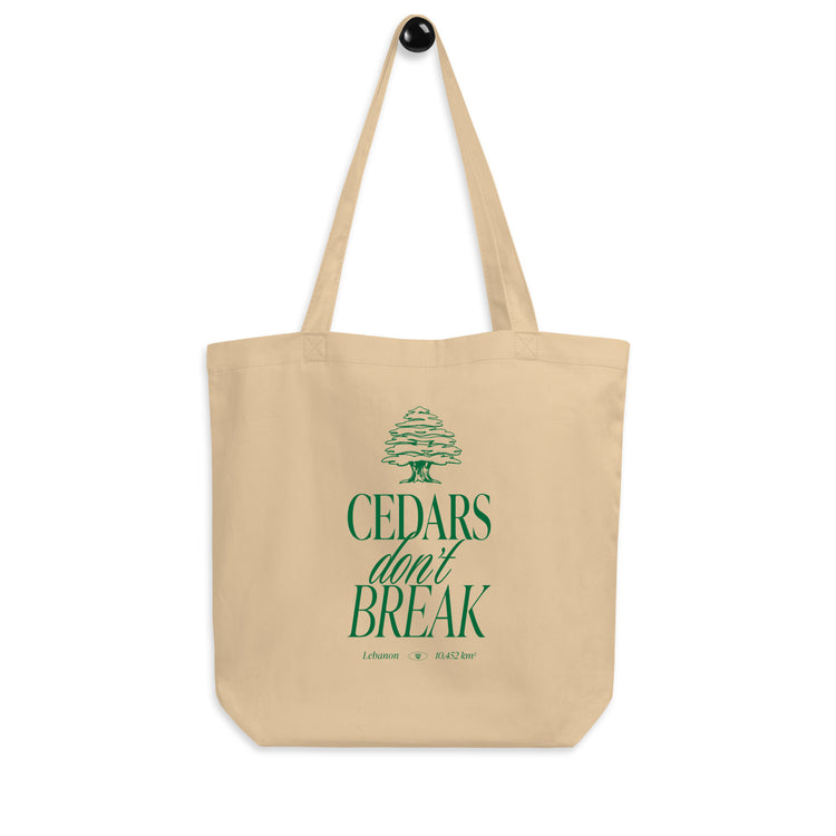 Cedars don't Break Lebanon -organic cotton tote