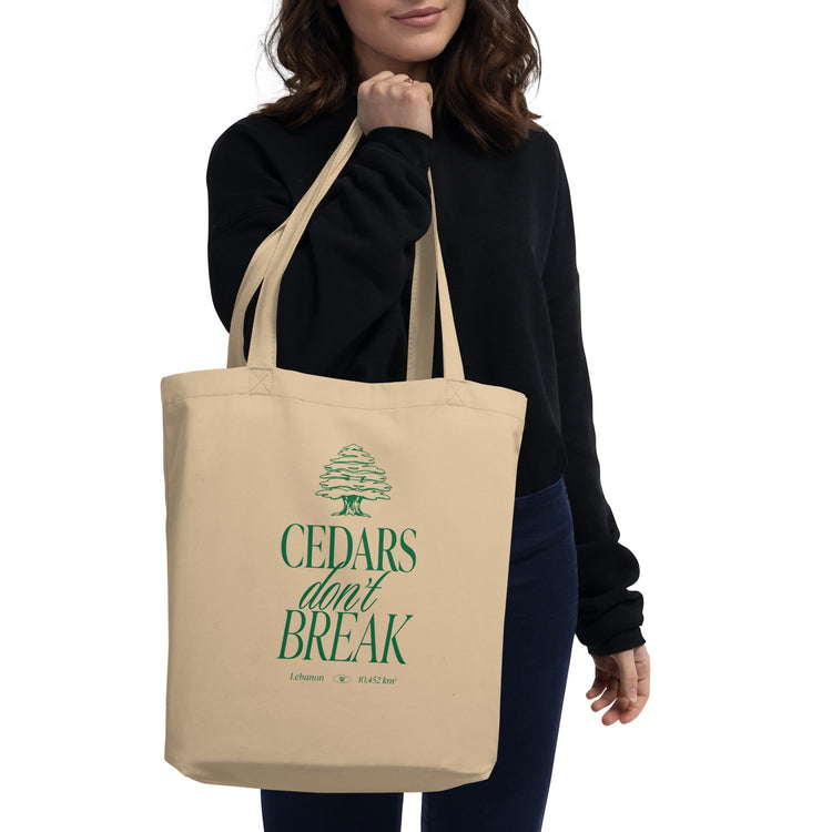 Cedars don't Break Lebanon -organic cotton tote