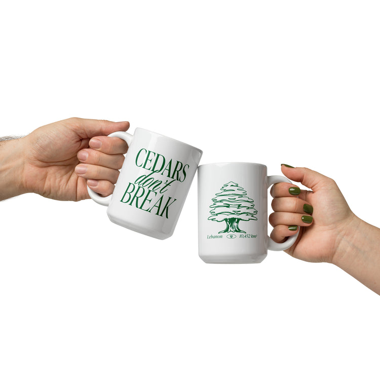 Cedars Don't Break Lebanon coffee mug